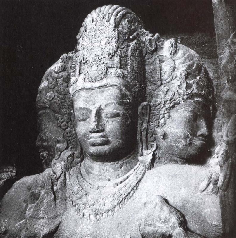 Shiva Mahadeva, Shiva-temple, Elephanta, unknow artist